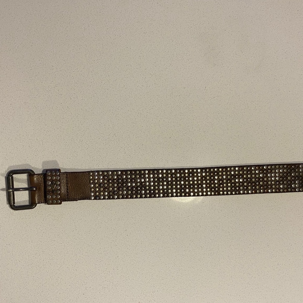 HTC Brown Beaded Leather Belt - Picture 2 of 7